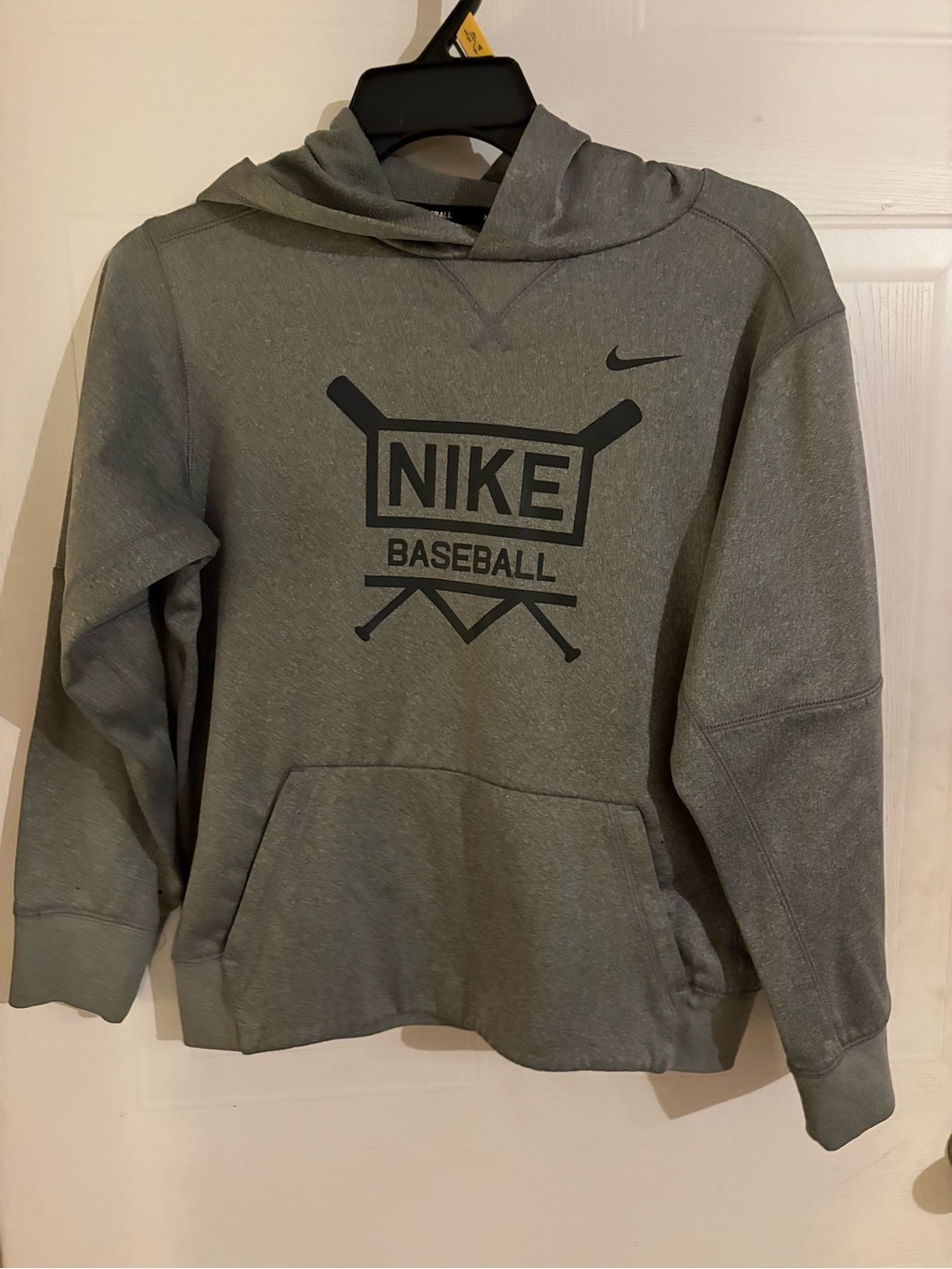 Nike Men's Gray Crewneck Baseball Hoodie